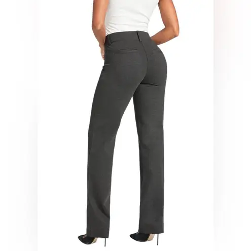 Betabrand Straight Leg 7 Pocket Dress Yoga Pant Size LP Charcoal Grey