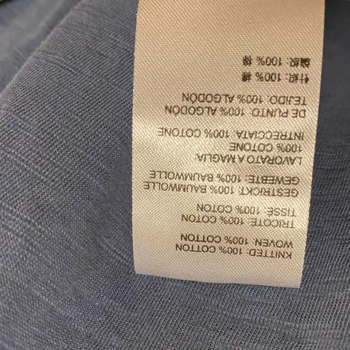 Pilcro Anthropologie Blue Mixed Media Plaid Short Sleeve Cuffed T-Shirt Size XS