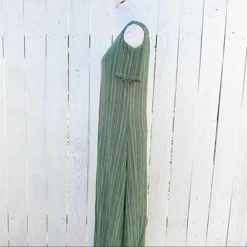 Exist olive long maxi cold Shoulder dress Size Large NEW