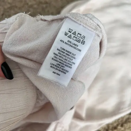 Sigrid Olsen Wide Leg Linen Pants in Women's Size Large in Ivory Beachwear - Image 7