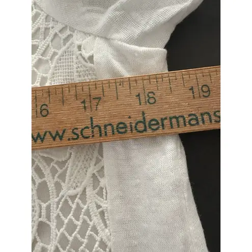 Sundance Crochet Top Size M White Layered Tunic Fairy Boho Whimsy Coquette Size M