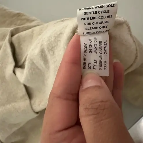 Johnnie O Carrie Pullover Hoodie Oversized Oatmeal Sz S Comfortable Soft Cozy