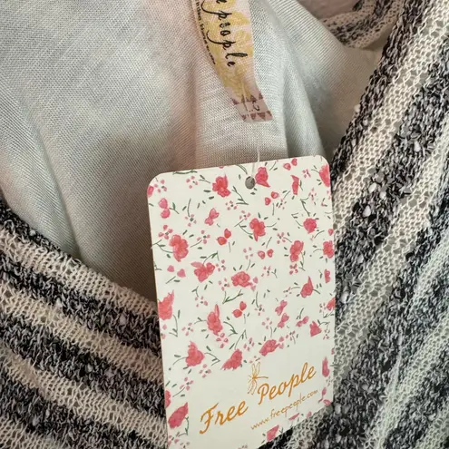 Free People NWT  Maverick Black and White Striped V-Neck Dress