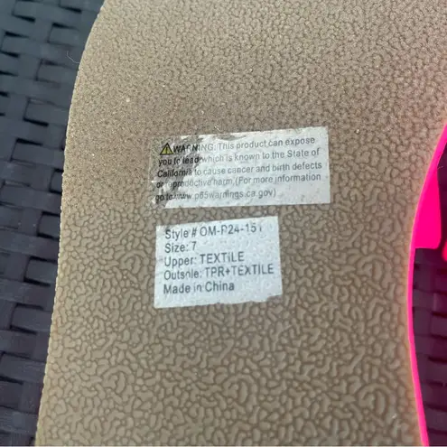 Olivia Miller Uproar Wedge Sandals Slip on Open Toe Platform Slides Pink Sz 7