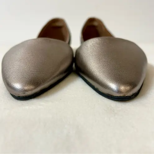 J.Jill Ida D’Orsay Metallic Pewter Flat Size 9.5 Gray