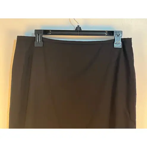 Lafayette 148 NY Pencil Skirt Size Black Wool Minimalist Preppy Office