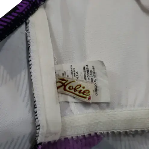 Hobie Top Size Large Swimwear Halter Bikini Top Padded Beachwear Plaid Stripes Checkered