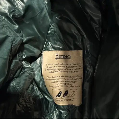 Herno Down Jacket Lightweight Nylon Green 14 Warm Puffer XL