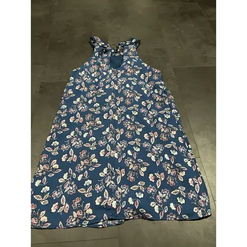 Blue Rain  Women's Size S‎ Blue Floral Bohemian Chiffon  Dress F-71