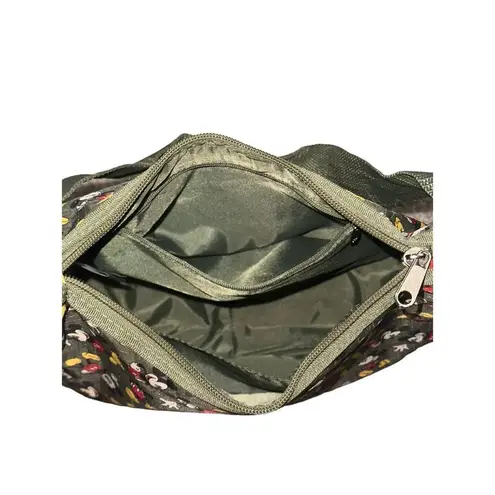 Disney  Mickey Mouse Allover Print Olive Green Canvas Strap Hobo Shoulder Bag​