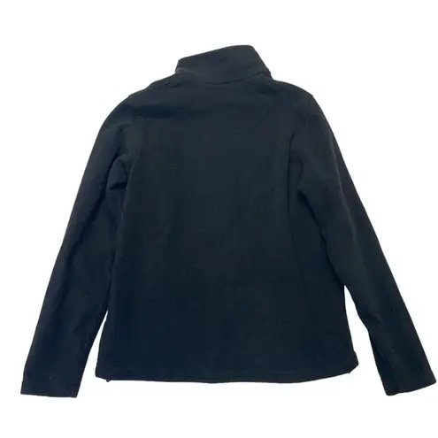 Natural Reflections Fleece Jacket Size Medium Black full zip mock neck