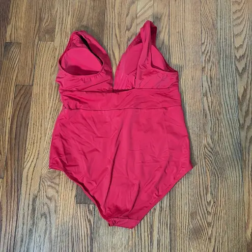 ANDIE The Mykonos One Piece LT Swimsuit Cherry Red plus Size XXL long torso NWT