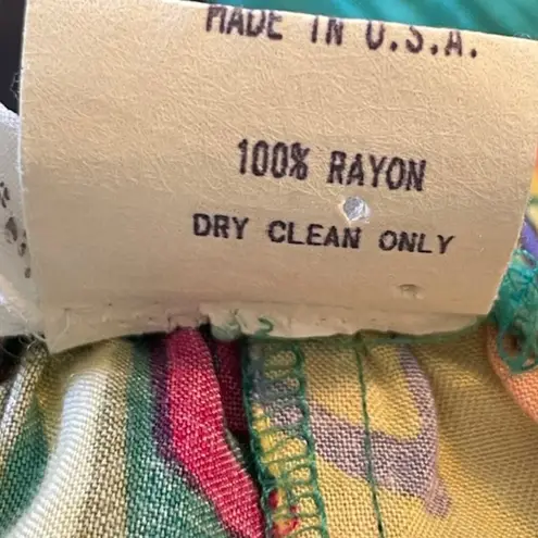 Neiman Marcus Vintage 80's Abstract Safari Style Flowy Shorts Small