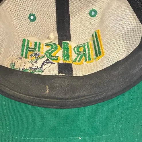 Vintage Notre Dame Hat Fighting Irish Black Green