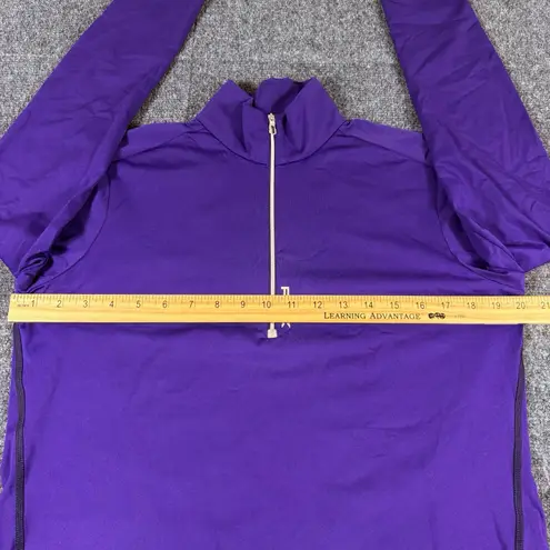 Ralph Lauren RLX Womens Purple 1/4 Zip Long Sleeve Performance Pullover L Golf Size L