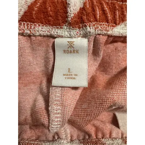Roark Women’s Terra Terry Cloth Shorts – Sunburst Print – Size L Orange Size L