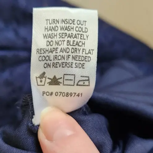 Woman Within Vintage Lace Floral Long Sleeve Maxi A-Line Dress Blue Size 38W