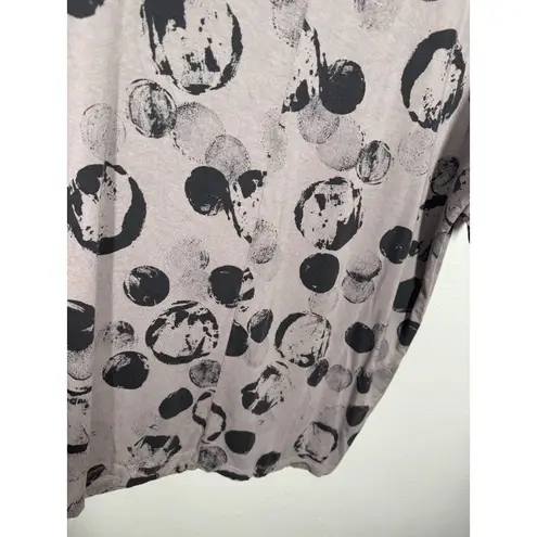 Bryn Walker Womens Polka Dot Dress Sz M Oversized Lagenlook Boho Dolman Stretchy