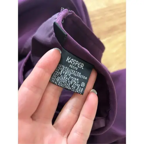 Kasper purple skirt suit size 2 p top and bottom