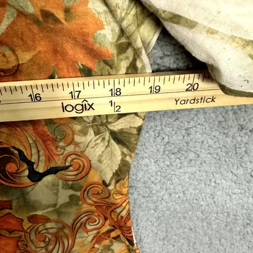 One World Halloween Top M Pumpkin Witch Hat Fall Leaves Gothic Whimsigoth Boho