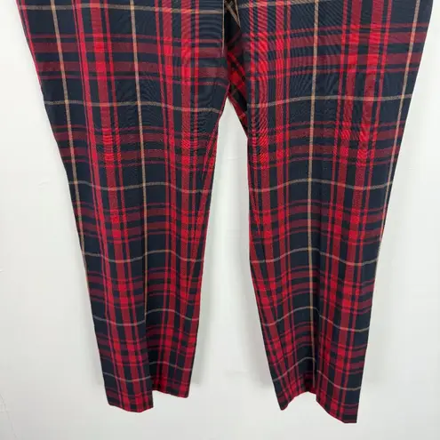 NWT Neiman Marcus Red Tape Plaid Pants Elastic Waistband Red Size XL NEW