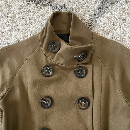 ZARA GUC  Olive Green Belted Wide Sleeve Coat