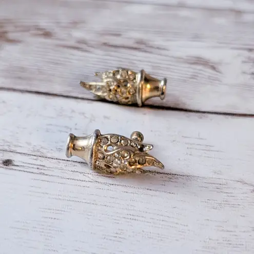 Vintage Screw Back Earrings Gold Tone