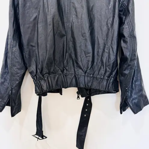 Alice + Olivia Black genuine Leather Jacket