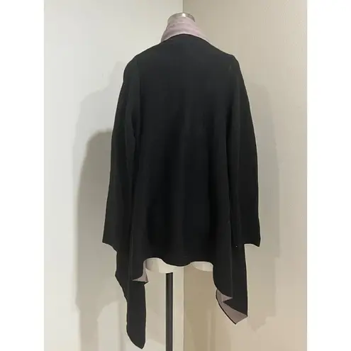 simply styled By Sears Women's Double Faced Cardigan in Black Mauve Size M