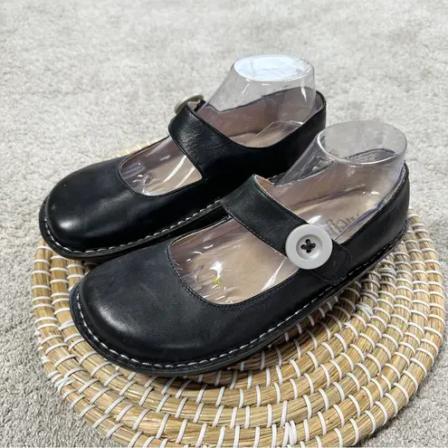 Alegria Women’s Leather Paloma Sea Turtle Clogs Mary Jane in Black Nappa 39/US 9