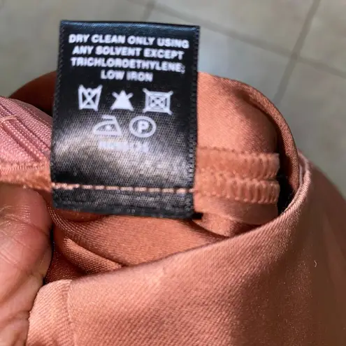 Lafayette 148 New York Stanton Bi-Stretch Sateen Mauve Ankle Trouser Pants Sz 14