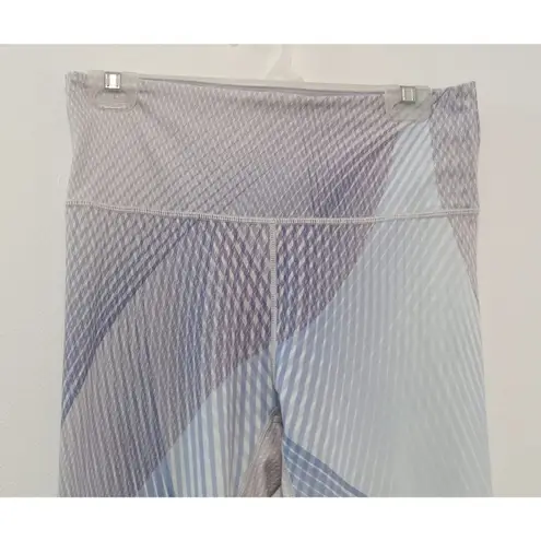 Peloton Women's Leggings High-Waist Geo White Blue Sails Geometric Size XL