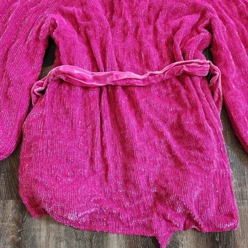 Retrofete Gabrielle Robe Dress in Pink Sequins Size Medium NWT Long Sleeve