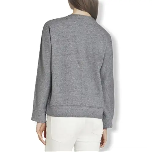 BCBGMAXAZRIA  Tallulah Zipper Mesh Grey Sweatshirt