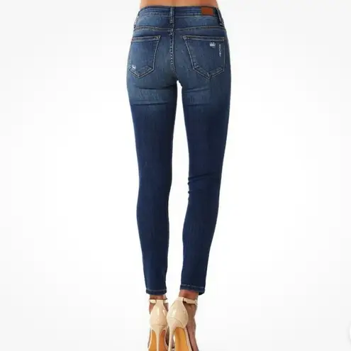 Judy Blue Buffalo Plaid Patch Distressed Skinny Jeans Size 20