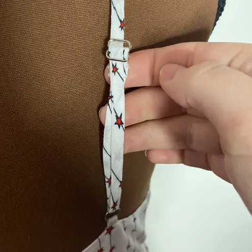 La Ligne Stars and Stripe tie dress white midi size XS