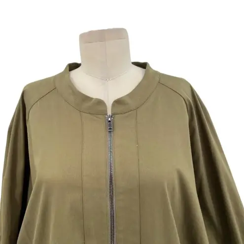 The Drop iam.muse Martini‎ Olive Romper Zip Front Plus Size 5X Green