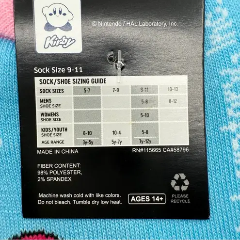 Nintendo Kirby Video Game Ankle Socks Mens Womens Gift Colorful Cute Blue Pink