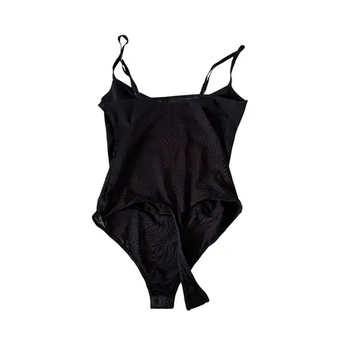 Free People  Black Mesh Corseted Bodysuit Size XS