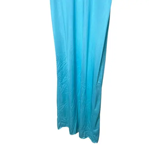 Vintage Rikki New York House Dress Muu Muu Sleep Gown Blue Medium