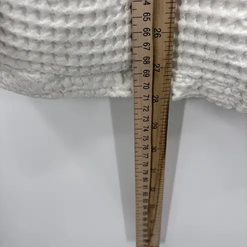 Fresh Produce White Waffle Zip Front Jacket Hood Lightweight Oversized XL Cotton