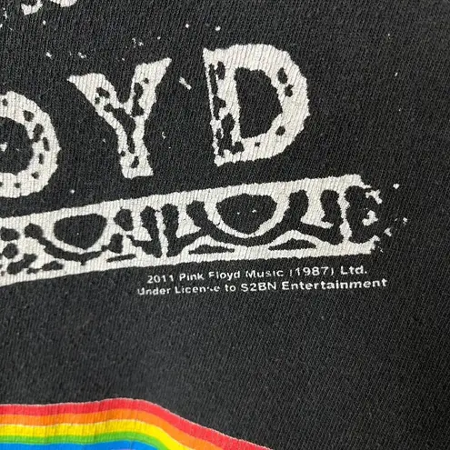 Urban Outfitters 2011 Pink Floyd Dark Side of the Moon Concert Graphic Black Tee S Unisex Fit