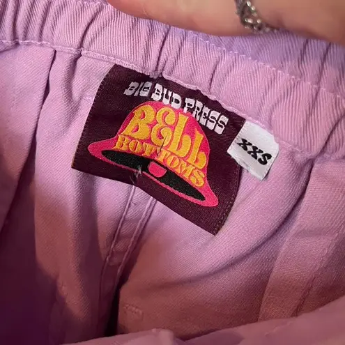 Big Bud Press New Lavender Lilac Star Printed Bell Bottoms XXS Purple