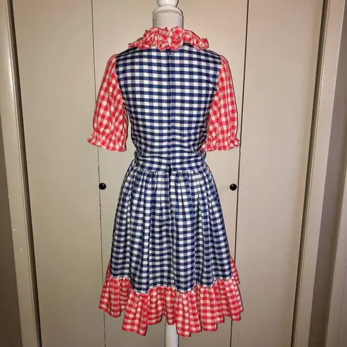 Vintage Handmade Square Dance Outfit Matching Mens Womens Used 3 Piece Red