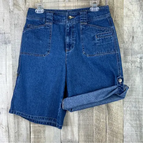 White Stag Size 8 Ladies Bermuda Walking Tabbed Denim Shorts