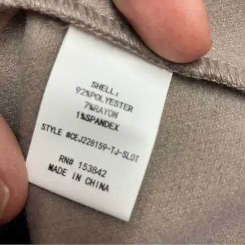 MELLODAY  Light Weight Zip Up Coat Pockets Collar Beige preppy neutral women’s XL