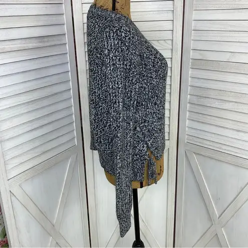 Jennyfer Y2K LaceUp Sides Speckle Sweater Black White Medium Black