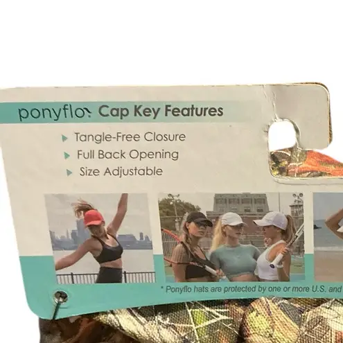 PONY FLO Woodland Camouflage Hat OS $40 Retail NWT Green