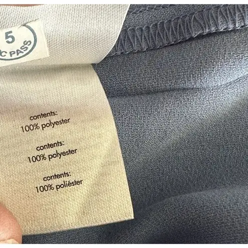 We Wore What New Satin Charmeuse Cowl Neck Slate Blue Midi Dress Spaghetti Strap 2