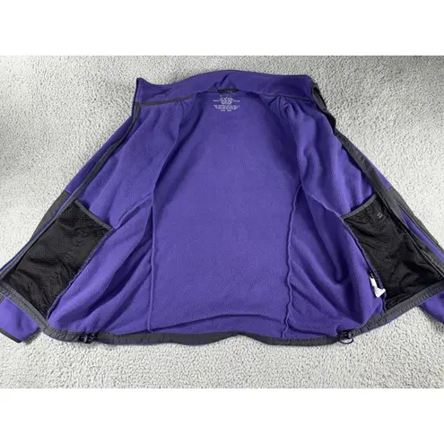 LL Bean Jacket Women Large Fleece Full Zip Polartec Wind Pro Outdoor Purple
